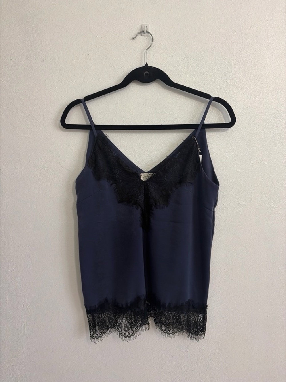 Sienna Sky Navy Lace-Trim Cami Top